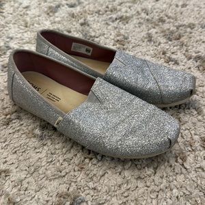 Silver glitter Toms